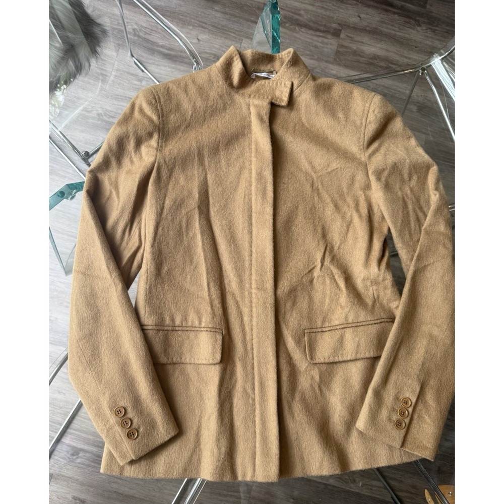 Vintage Max Mara Made in Italy Camel Hair Jacket Tan Women EU 42 US 6 Tan Blazer - Picture 4 of 12